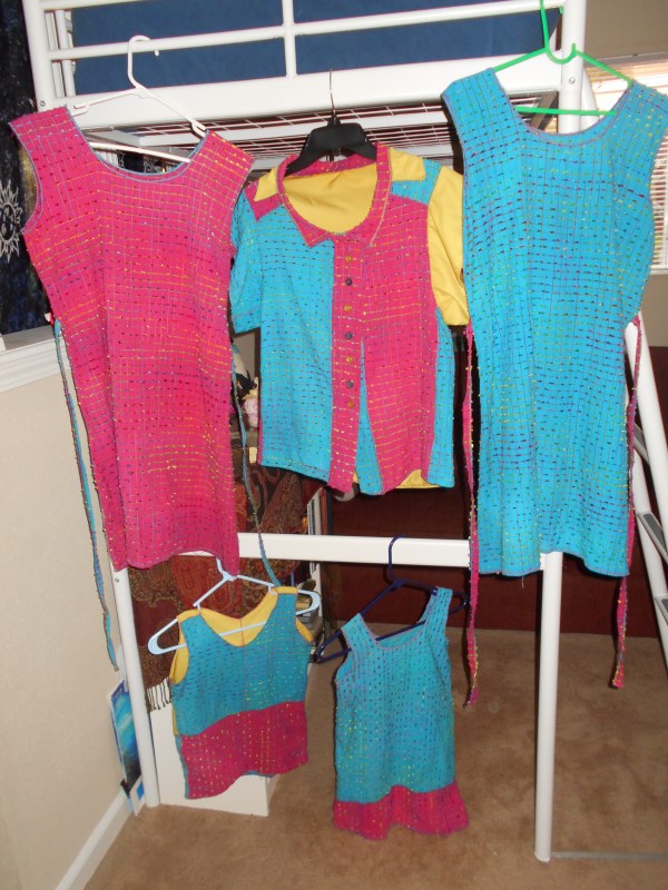 Still drying, but re-arranged!  (photo and clothes still by E.G.D.)